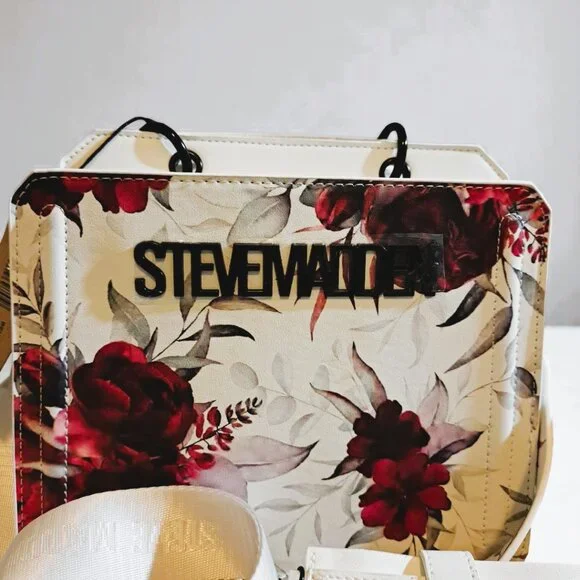 Steve Madden Bevelyn Floral White/Multi Satchel DT625665 NWT - Picture 4 of 11
